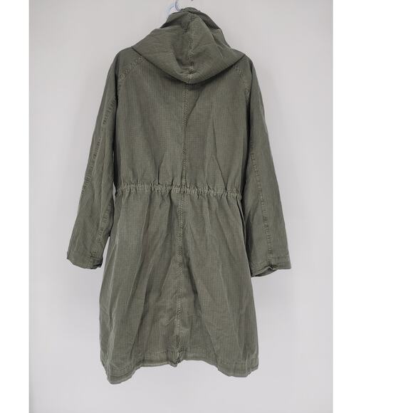 Lucky Brand Green Tencel Oversized Hooded Jacket NWT Women’s Size Small - Picture 3 of 16
